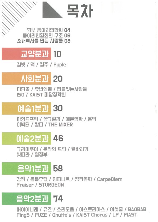 제25대 학부 동아리연합회-2016 동아리 소개백서1