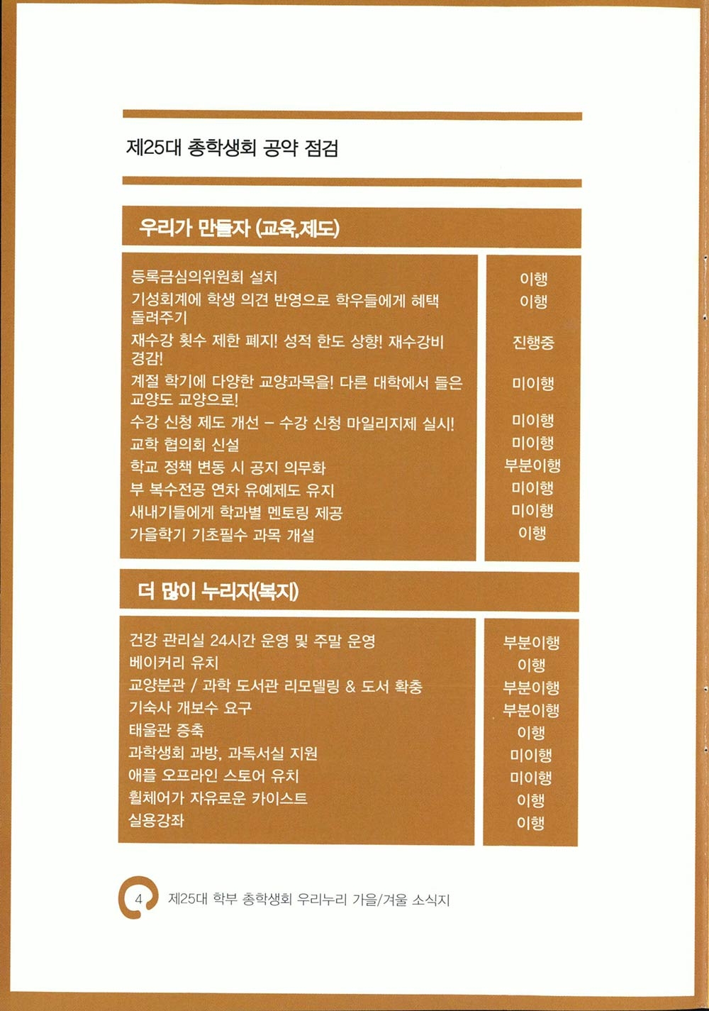 25대 총학생회 가을/겨울 소식지 끝걸음4